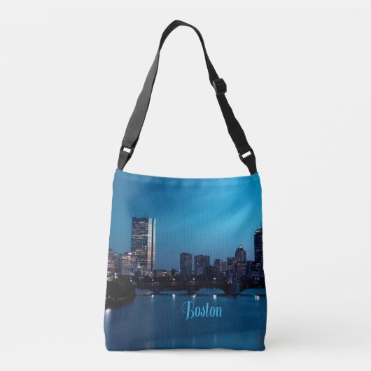 Boston Massachusetts City Skyline Crossbody Tas (Achterkant)