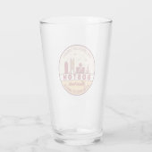 Boston Massachusetts City Skyline Emblem Glas (Achterkant)