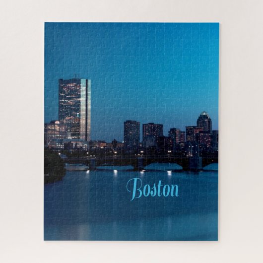 Boston Massachusetts City Skyline Legpuzzel (Verticaal)