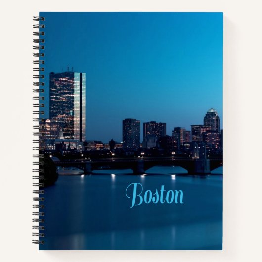Boston Massachusetts City Skyline Notitieboek (Voorkant)