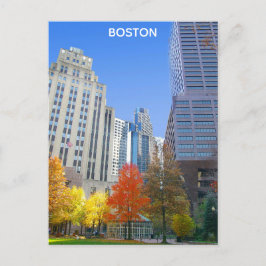 Boston Massachusetts City Skyline Travel Photo Briefkaart