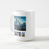 Boston Massachusetts City Skyline Travel Photo Koffiemok (Voorkant links)