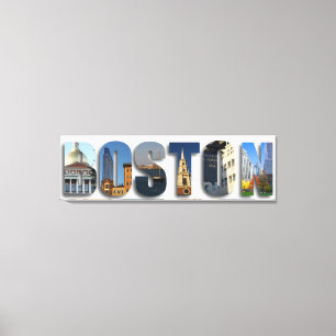 Boston Massachusetts City Travel Fine Art Foto's Canvas Afdruk