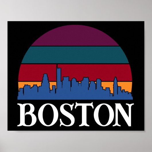 Boston Massachusetts  Cityscape Poster (Voorkant)