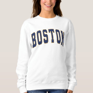 Boston Massachusetts College Style Sweatsh Trui