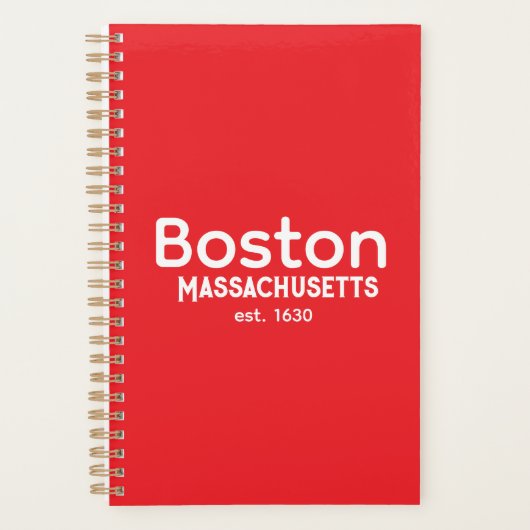 Boston, Massachusetts est. 1630 Planner  (Voorkant)