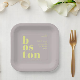 Boston Massachusetts feestje Papieren servet Bordje