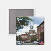 Boston Massachusetts fotografie magneet (Voorkant / Achterkant)