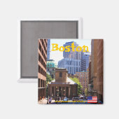Boston Massachusetts fotografie magneet (Voorkant / Achterkant)
