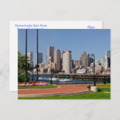 Boston Massachusetts, Harbour & Skyline Briefkaart (Voorkant / Achterkant)
