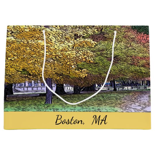 Boston, Massachusetts Herfst Foliage Groot Cadeauzakje (Voorkant)