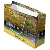 Boston, Massachusetts Herfst Foliage Groot Cadeauzakje (Voorkant Gekanteld)