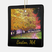 Boston, Massachusetts Herfst Foliage Keramisch Ornament (Links)