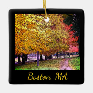Boston, Massachusetts Herfst Foliage Keramisch Ornament