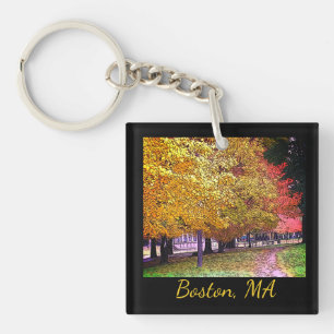 Boston, Massachusetts Herfst Foliage Sleutelhanger