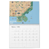  Boston Massachusetts kaart, Boston kaart Kalender (Feb 2026)