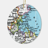 Boston, Massachusetts  Kaart Ornament (Links)