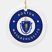 Boston Massachusetts Keramisch Ornament (Achterkant)