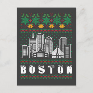 Boston Massachusetts Lelijke Kerstdagen Briefkaart