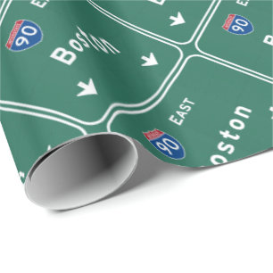 Boston Massachusetts ma Interstate Highway Road : Cadeaupapier