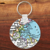 Boston, Massachusetts  Map Sleutelhanger (Voorkant)