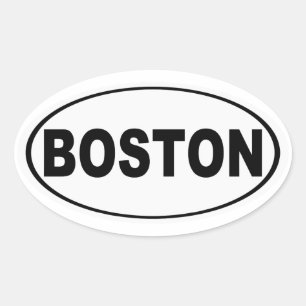 Boston Massachusetts Ovale Sticker