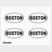 Boston Massachusetts Ovale Sticker (Vel)