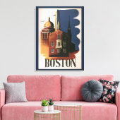 Boston, Massachusetts Paul Revere's Ride Canvas Afdruk (Insitu (Woonkamer))