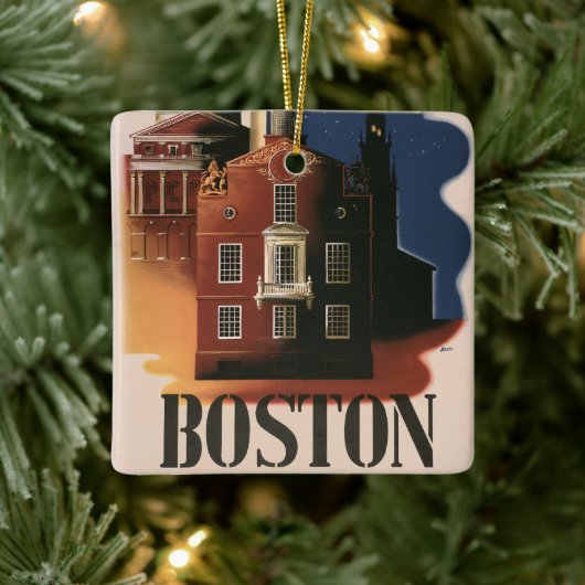 Boston, Massachusetts Paul Revere's Ride Keramisch Ornament (Boom)