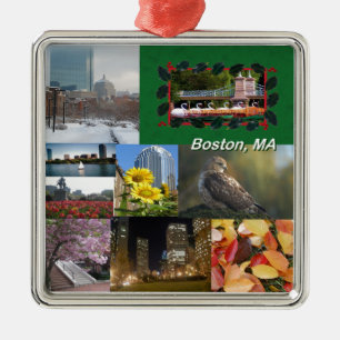 Boston, Massachusetts Photo Collage Metalen Ornament