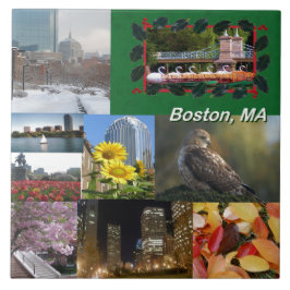 Boston, Massachusetts Photo Collage Tegeltje