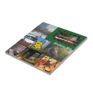 Boston, Massachusetts Photo Collage Tegeltje