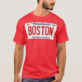 BOSTON Massachusetts Plaque de licence TShirt
