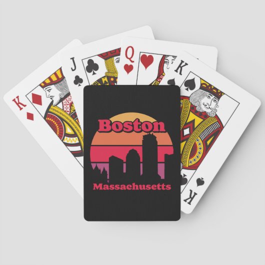  Boston Massachusetts Pokerkaarten (Achterkant)