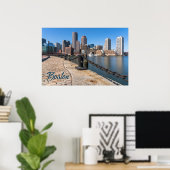 Boston Massachusetts Poster (Thuiskantoor)