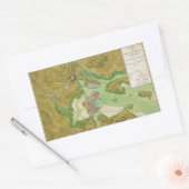 Boston Massachusetts Revolutionary War Map Rechthoekige Sticker (Envelop)