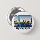 Boston, Massachusetts Ronde Button 5,7 Cm (Voorkant /achterkant)