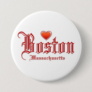 Boston Massachusetts Ronde Button 7,6 Cm