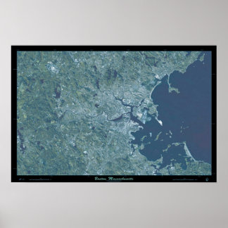 Boston, Massachusetts satellietposter Poster