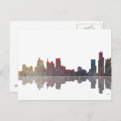 Boston Massachusetts Skyline Briefkaart (Voorkant / Achterkant)