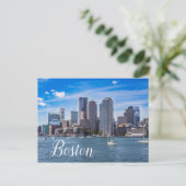 Boston Massachusetts Skyline Briefkaart Waterfront (Staand voorkant)