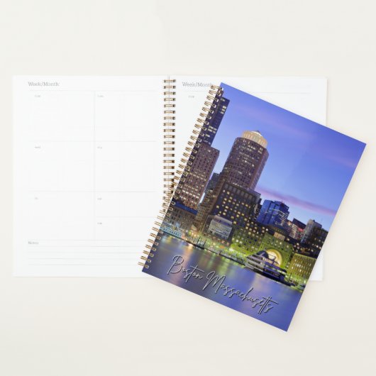 Boston Massachusetts Skyline Calendrier Planificat (Devant avec enveloppe)