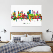 Boston Massachusetts Skyline Canvas Afdruk (Insitu (Slaapkamer))