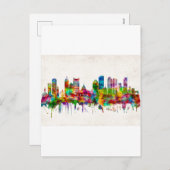 Boston Massachusetts Skyline Feestdagenkaart (Voorkant / Achterkant)