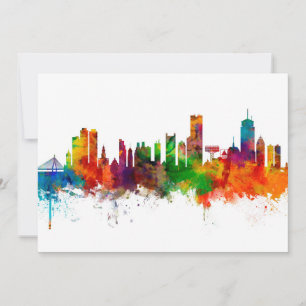 Boston Massachusetts Skyline Kaart