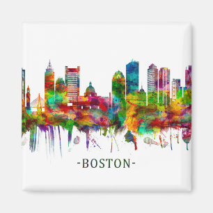 Boston Massachusetts Skyline Magneet