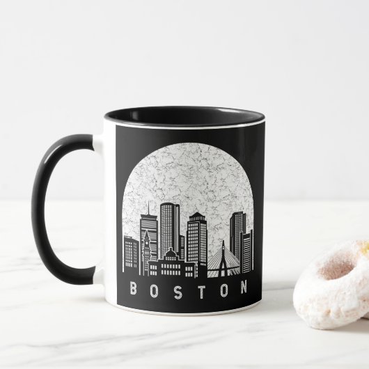 Boston Massachusetts Skyline Mok (Met donut)