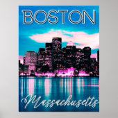 Boston Massachusetts Skyline Poster (Voorkant)
