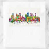 Boston Massachusetts Skyline Rechthoekige Sticker (Tas)