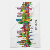 Boston Massachusetts Skyline Theedoek (Verticaal)